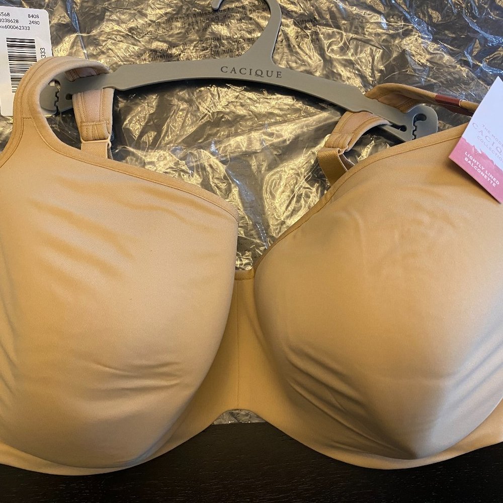 CACIQUE Lightly Lined Balconette Bra Size 40H Nude